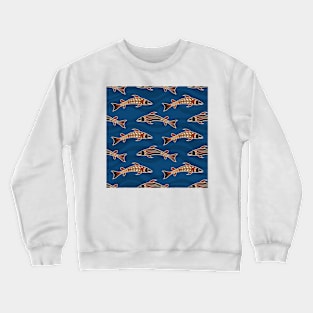 australian aboriginal art fish Pattern Crewneck Sweatshirt